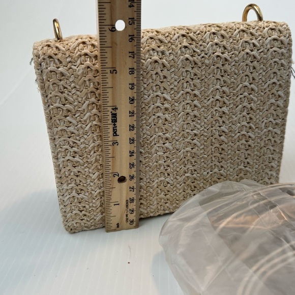 Summer purse Unbranded Stylish Woven Tan Bag NWOT - Picture 7 of 11